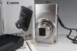 1円~【a214】Canon／キャノン　IXY 650　PC2274　シルバー　 コンパクトデジタルカメラ　箱・充電器・バッテリー付