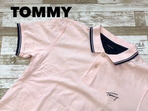 ☆送料無料☆ TOMMY トミー 古着 半袖 ポロシャツ メンズ M ピンク トップス 中古 即決