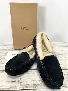 UGG/アグ ANSLEY/アンスレー レディース モカシン スリッポン 22cm スエード シープスキン ボア 箱あり 屋内外兼用 