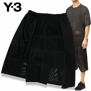 国内正規品 Y-3 adidas×Yohji Yamamoto ワイスリー アディダス×ヨウジヤマモト DY7282 Malla Retazos shorts メッシュ ハーフパンツ L