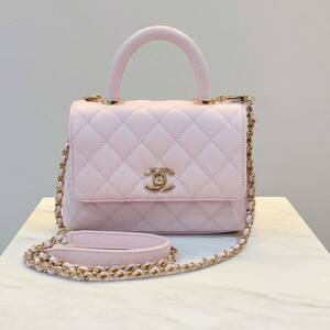 CHANEL シャネル ココハンドルミニ　キャビアスキン　ライトピンク　2Wayショルダー　AS2215