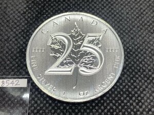 31.1グラム 2013年 (新品) カナダ 「メイプルリーフ銀貨 25年記念」純銀 1オンス 銀貨