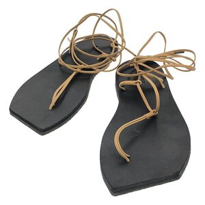 【美品】 AURALEE / オーラリー | 2021SS | × FOOT THE COACHER フットザコーチャーコラボ LEATHER LACE-UP SANDALS サンダル