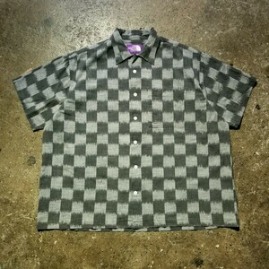 THE NORTH FACE PURPLE LABEL 24ss Open Collar Checkerboard Field S/S Shirt ザノースフェイス オープンカラーシャツ NT3418N