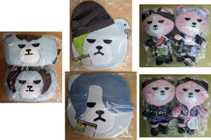 ☆KRUNK BIG BANG＆BLACK PINK 8種セット☆BIG BANG ルームマット、BIG BANGティッシュBOXケース、BLACK PINK BIGぬいぐるみ