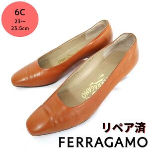 サルヴァトーレ・フェラガモ【Ferragamo】シンプル パンプス キャメル