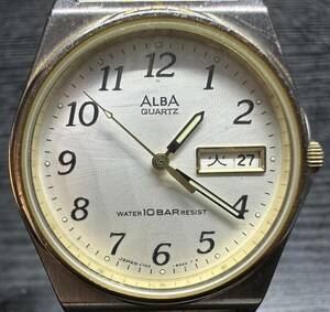 腕時計 ALBA V743-8A10 QUARTZ WATER 10BAR RESIST アルバ 62.20g メンズ WA090