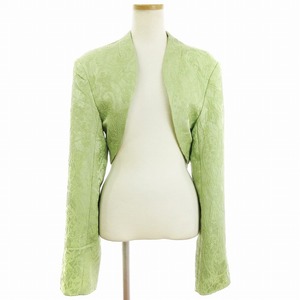 アマイル AMAIL Mature been jacket ジャケット ショート丈 前開き オケージョン ボレロ ジャガード グリーン 緑 F ■SM3 レディース