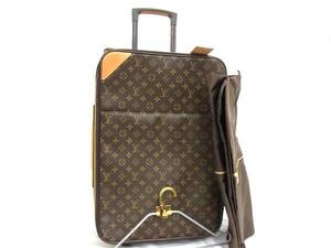 1円 LOUIS VUITTON ルイヴィトン M23294 モノグラム ペガス55 2輪 キャリーバッグ スーツケース トラベルバッグ ブラウン系 BN0279