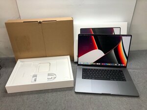 【Apple】箱付 MacBook Pro 16inch 2021 A2485 CPU Apple M1 Max メモリ64GB SSD1TB NVMe OS12 中古Mac 充電回数2回 未使用に近い US配列