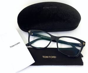 ◆ TOM FORD トムフォード TF5424 ブラックフレーム 度付きレンズ 53□15 ■ 新品同様