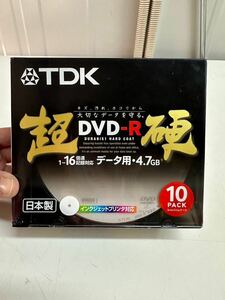 5O49 未開封 TDK 録画用 DVD-R 超硬 16倍速 データ用 4.7GB 10PACK 5mmスリムケース 日本製 