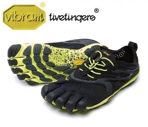 ★新品★ビブラム(Vibram)★5本指シューズ ビブラムファイブフィンガーズ ランニングシューズ V-RUN 16M3101 Black/Yellow M39(25.4cm)