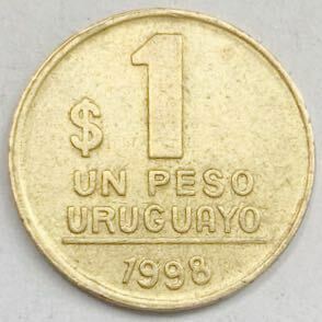 海外コイン　ウルグアイ　1ペソ 1998年