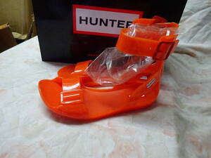 ★新品　HUNTER ハンター　レインサンダル OR　22cm　HA21