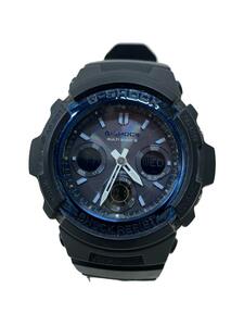 CASIO◆ソーラー腕時計・G-SHOCK/デジアナ/BLK