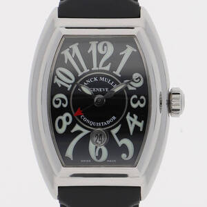 FRANCK MULLER フランクミュラー 8005L コンキスタドール ブラックダイヤル SS/ラバー 自動巻き レディース 【122368】