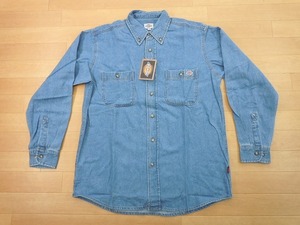 g140★新品★サイズ L★DICKIES ディッキーズ FB460U デニムシャツ★ワークシャツ ボンマックス★カラー7 ブルー★即決★ 