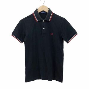 NC225 FRED PERRY フレッドペリー 半袖 ポロシャツ シャツ トップス カットソー メンズ S ブラック 黒 日本製