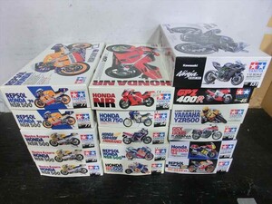 T【M6-08】【160サイズ】内袋未開封/未組立/TAMIYA タミヤ/バイク プラモデル 16BOXセット/ホンダ ヤマハ カワサキ 他