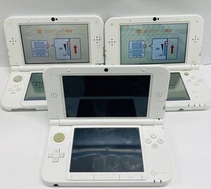 O261-I75-207 任天堂 NINTENDO 3DS LL SPR-001 new NINTENDO 3DS LL RED-001 ゲーム機 本体 ホワイト 3点セット 初期化済み