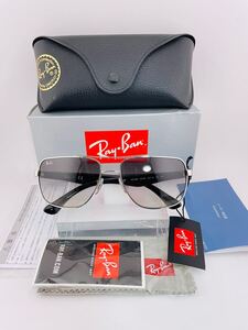 Qa23 Ray-Ban ORB 3483 Luxottica サングラス レイバン 未使用　 ブラックフレーム　グレーグラデーションレンズ　