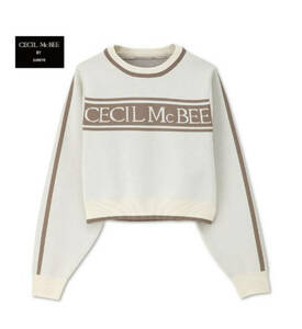 ★120a 新品タグ付き CECIL McBEE 長袖 ニット カットソー L ベージュ★セシルマクビー みちょぱ Avail アベイル ギャル Y2K平成リバイバル