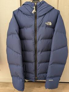 【1円～美品】ザノースフェイス THE NORTH FACE ビレイヤーパーカ ダウンジャケット ナイロン GORE-TEX ロゴ S 青 ブルー ND91915