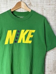 ☆US古着 NIKE ナイキ Tシャツ プリント グリーン緑【M】コットン　　　　　◆3971◆