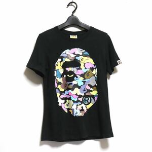 希少【a bathing ape / ア ベイシングエイプ】マルチカモ head bape/半袖 カットソー tシャツ