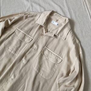 【ts(s) ティーエスエス Garment Dye Rayon Twill Cloth Round Flap Pocket Shirt ガーメントダイ レーヨシャツ size 3】