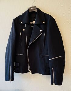 20AW JIL SANDER(ジルサンダー) ポリエステルギャバジン ダブルライダース ジャケット 44 ネイビー JILSANDER ブルゾン アーカイブ 