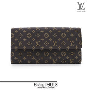 未使用品 LOUIS VUITTON ルイ ヴィトン ポルトフォイユ・サラ 長財布 M95234 モノグラム・ミニラン エベヌ ゴールド金具