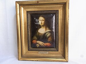 LA　GIOCONDA額素材　解りません：寸法縦23mm×横185mm：絵のサイズ縦100mm横100mm詳しい解りません写真参考に現状にてご検討下さい