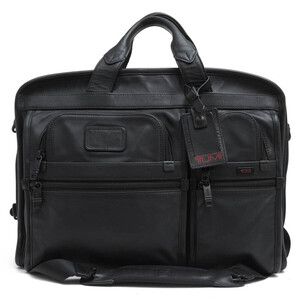 TUMI トゥミ ビジネスバッグ 96108DH Alpha Leather Organizer Portfolio Brief ナパレザー 牛革 2WAY ショルダーバッグ 定番