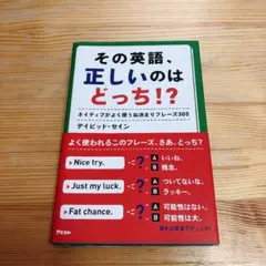 その英語、正しいのはどっち!? ネイティブがよく使うお決まりフレーズ300