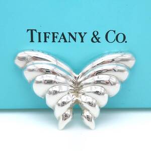 【送料無料】 美品 Tiffany&Co. ヴィンテージ ティファニー バタフライ シルバー ブローチ SV925 ピン 蝶 HA375