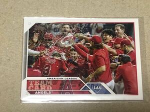 エンジェルス　歓喜　勝利　MLB カード　topps 野球カード　大谷翔平