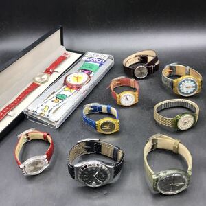 M625 swatch スウォッチ 腕時計 10本 まとめ売り アナログ クォーツ デイト QZ クォーツ まとめ 卸 稼働品あり