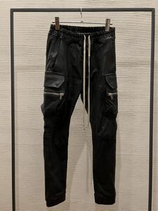 rick owens リックオウエンス マストドン　カーゴジョグ　レザーパンツ　46 leather cargo pants