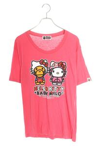 アベイシングエイプ Tシャツ ×ハローキティキャラクタープリントTシャツ 中古 FK04