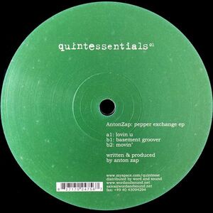 【UK盤/12EP】Anton Zap / Pepper Exchange EP ■ Quintessentials / quintessentials 01 / ハウス