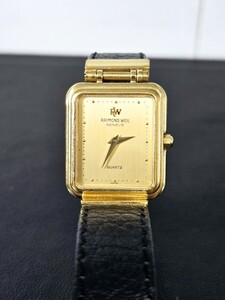 k【１円スタート】RAYMOND WEIL レイモンドウェル 腕時計 18K GOLD ELECTROPLATED 不動