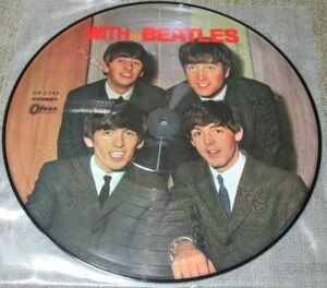 輸入盤1LP：BEATLES/WITH THE BEATLES/OP-7549/来日記念盤ジャケ/独自編集/ピクチャー・ディスク