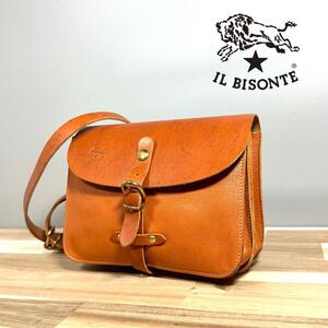 【美品】IL BISONTE イルビゾンテ クロスボディバッグ ショルダーバッグ