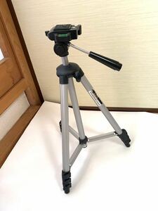 HAKUBA 4段三脚 W-312 シルバー　ケース付き　カメラ三脚 TRIPOD ビデオ三脚 完全動作品