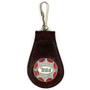 ＢＳＡ ビンテージ レザーキーホルダー BSA Vintage Leather Key Chain 英車 カフェレーサー バイク England Cafe Racer