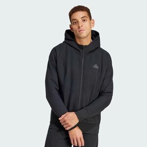 ★アディダス adidas 定価15400円 新品 メンズ 裏起毛 スウェット パーカー トラックジャケット 黒 Lサイズ [IR5241-L] 二 弐★QWER★