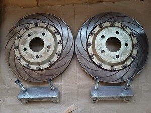 ブレンボキャリパー ２ピースローター ベルハウジング　Ｆ４０ Ｆ５０ Brembo キャリパーブラケット VW 5BW　パサート ゴルフ シロッコ GTi