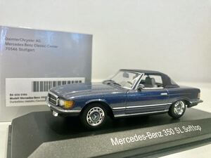 【送料無料】1/43 Mercedes Benz特注 Minichamps メルセデスベンツ 350SL Softtop Dark Blue metallic